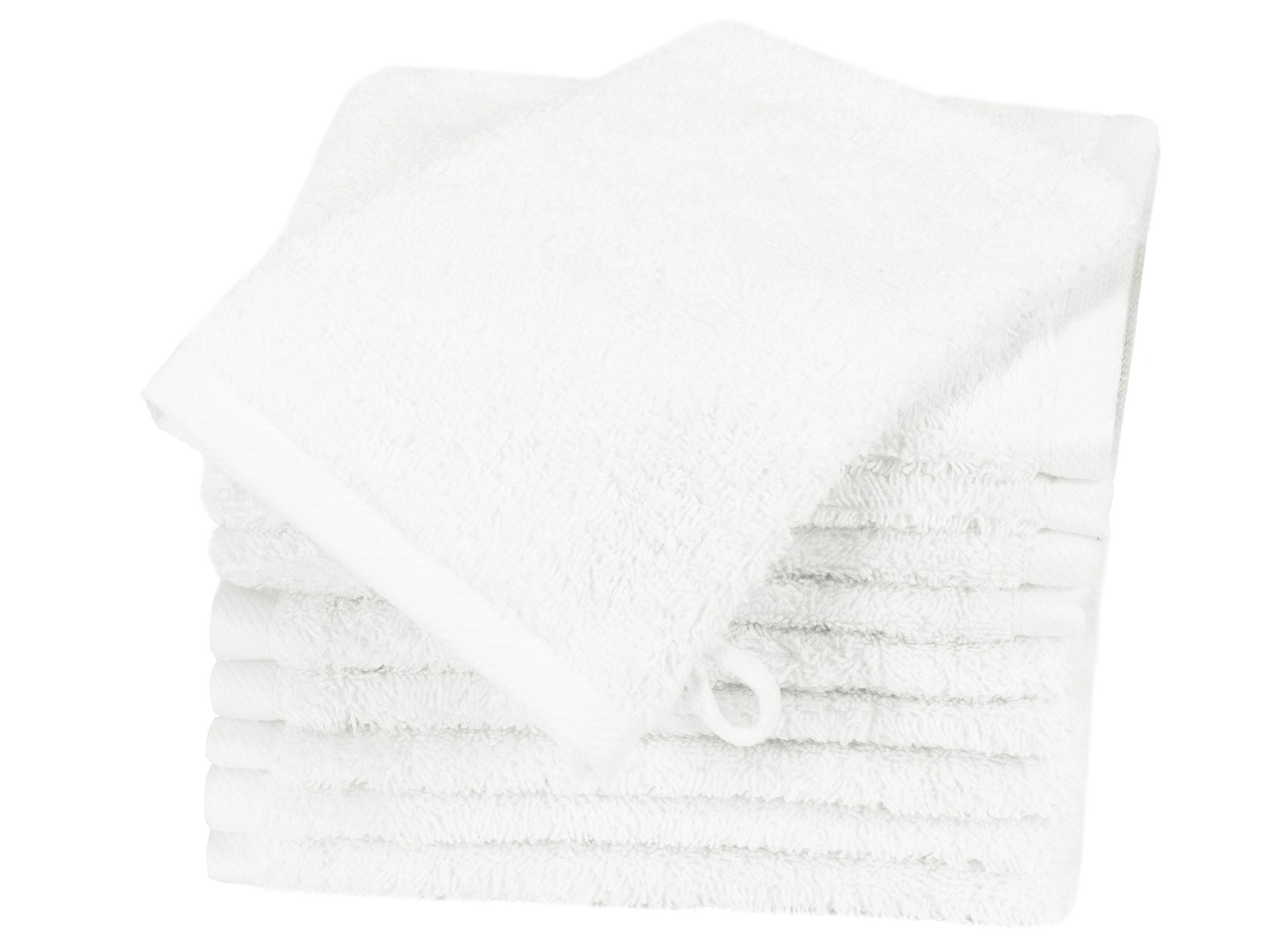 WASCHHANDSCHUH, 10er-Set, 17x21 cm, 100% Baumwolle - Weiß, Textil (17/21cm) - Zollner