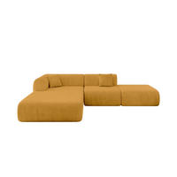 ECKSOFA Ottomane Links OVLY-L 289x176x71 Senfgelb Cord - Currygelb/Dunkelgelb, Holzwerkstoff/Kunststoff (176/289cm) - ALTDECOR