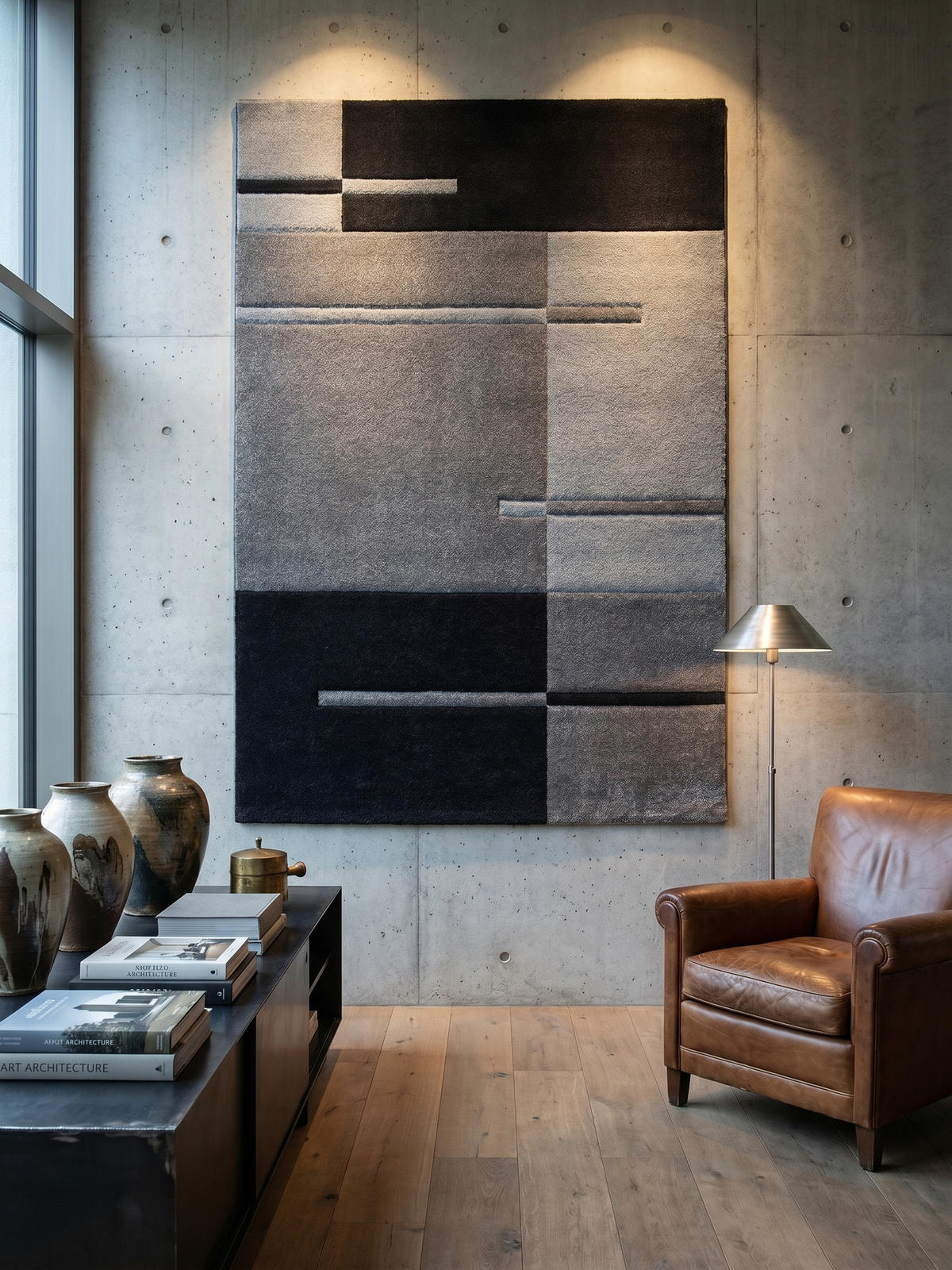KURZFLORTEPPICH LATEMAR, kariert, Grau, 140 x 200 cm - Grau, Textil (140/200cm) - KADIMA DESIGN