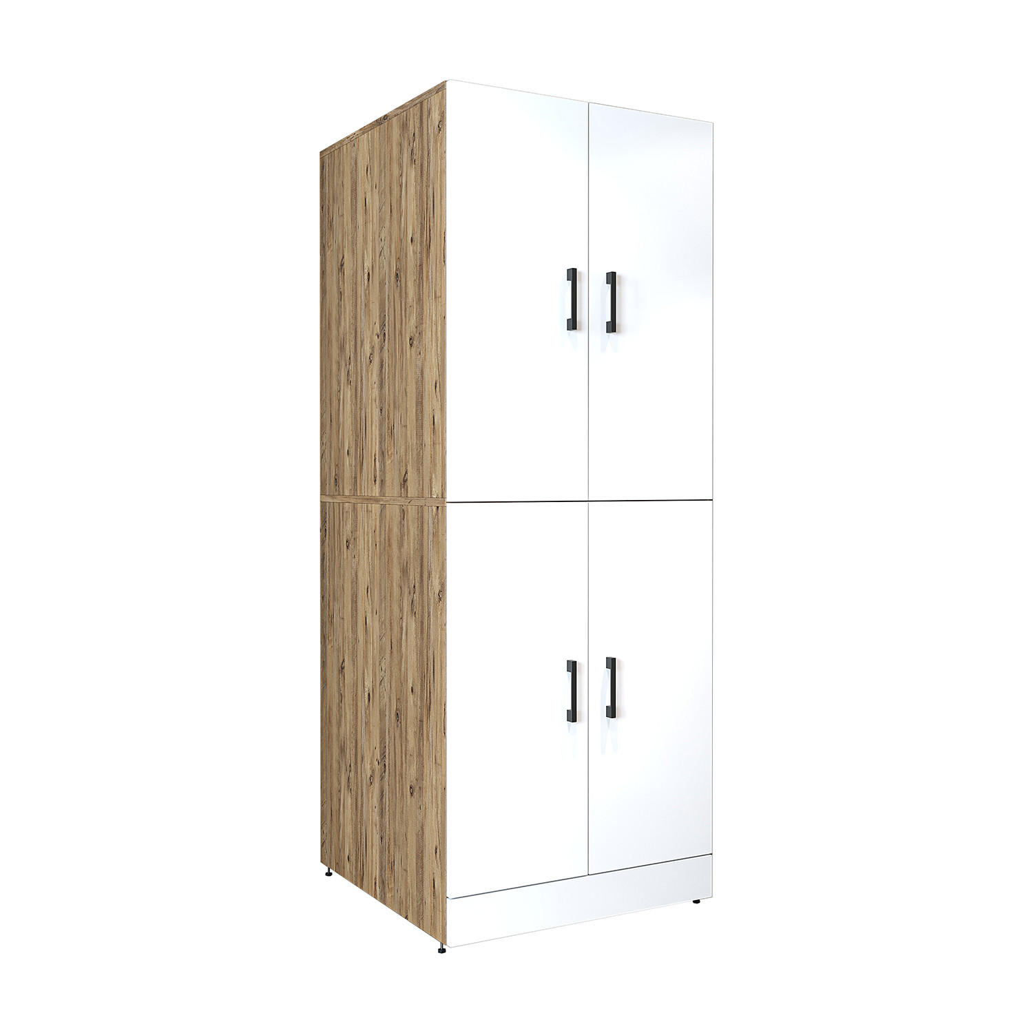 WASCHMASCHINENSCHRANK DORA-I 70cm Breit - Eiche Bianco, Holzwerkstoff (70/186/74cm)