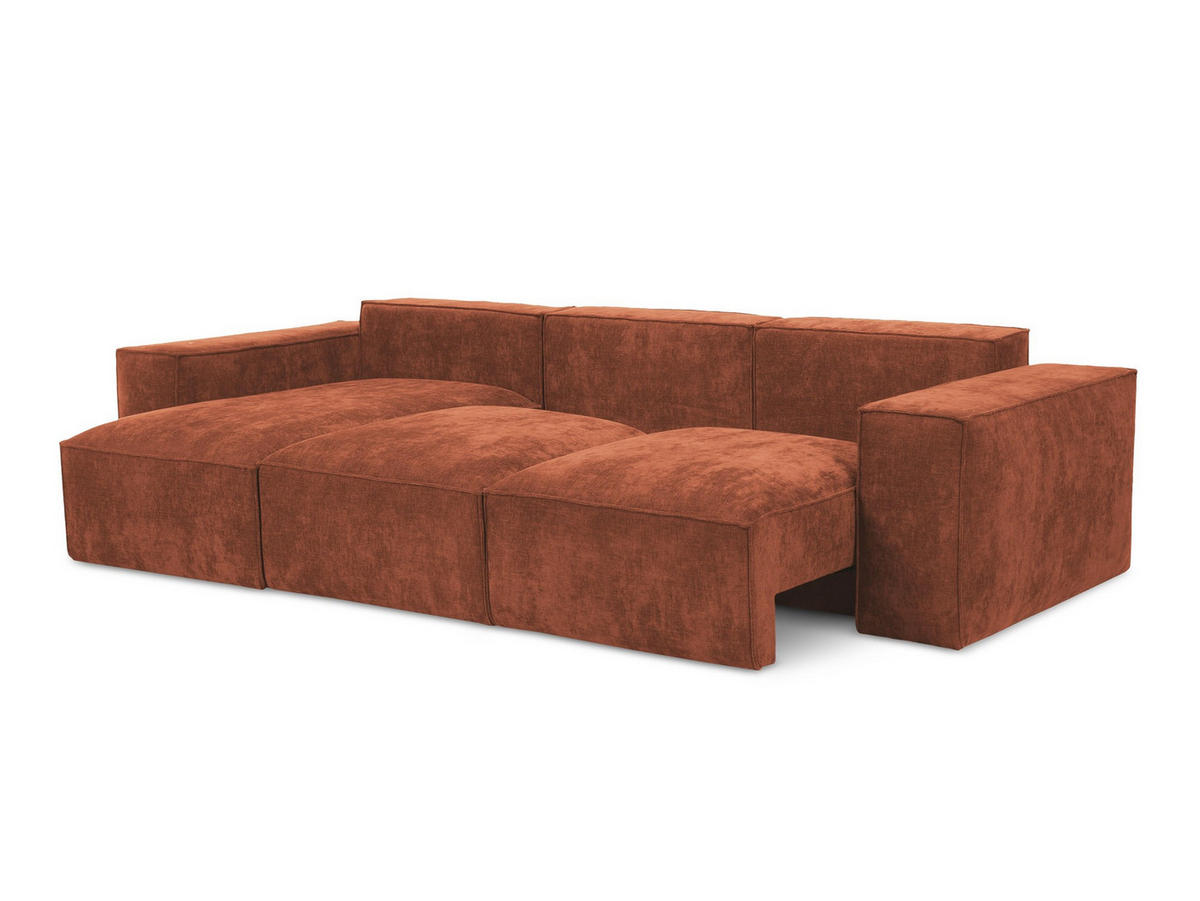 SOFAELEMENT Bouclé Stoff Weiß - Schwarz/Weiß, Holzwerkstoff/Kunststoff (90/77/90cm) - Makamii