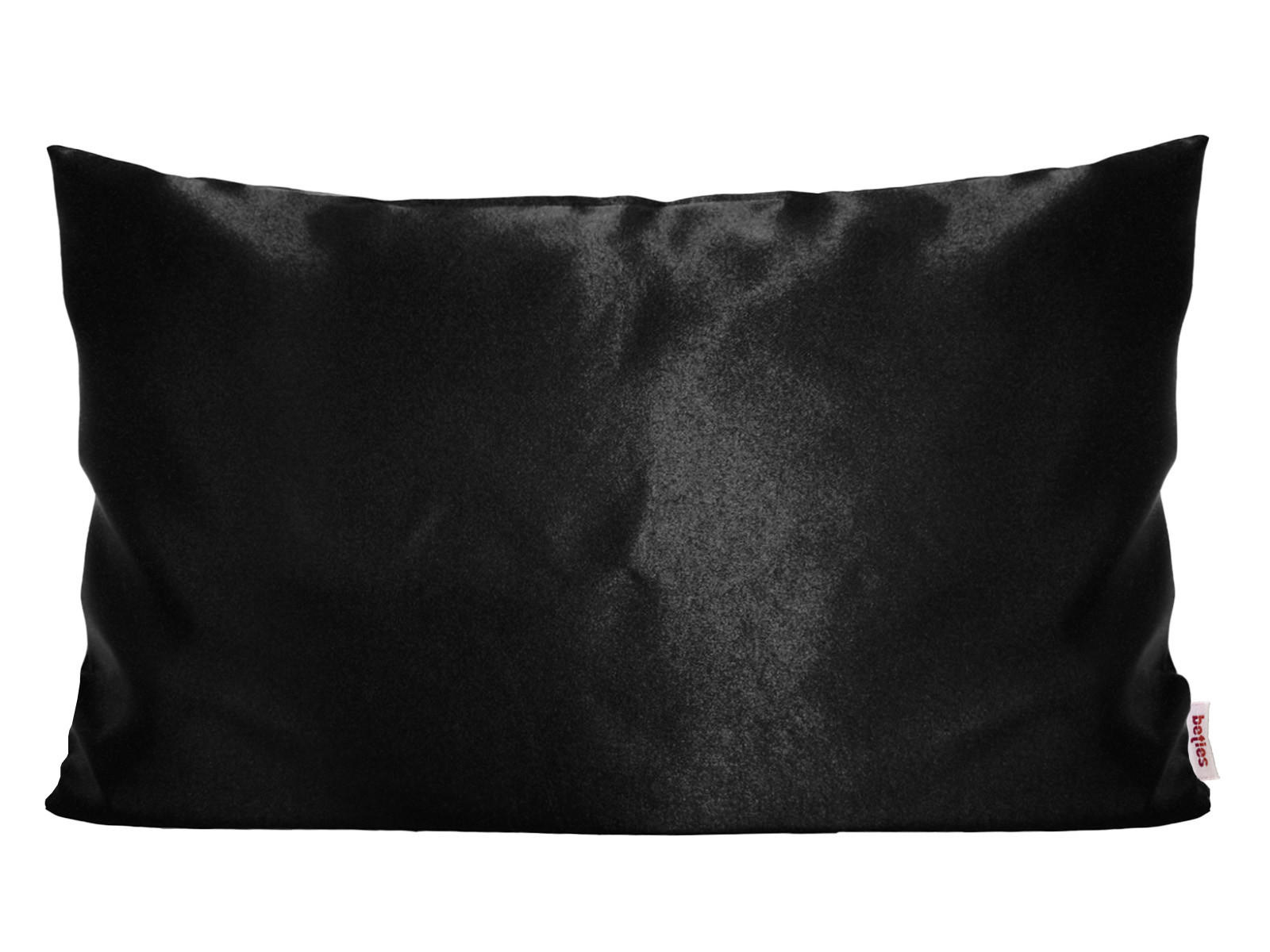 KISSENBEZUG Glanz Satin schwarz 40/60 cm - Schwarz, Textil (40/60cm) - beties Heimtextil