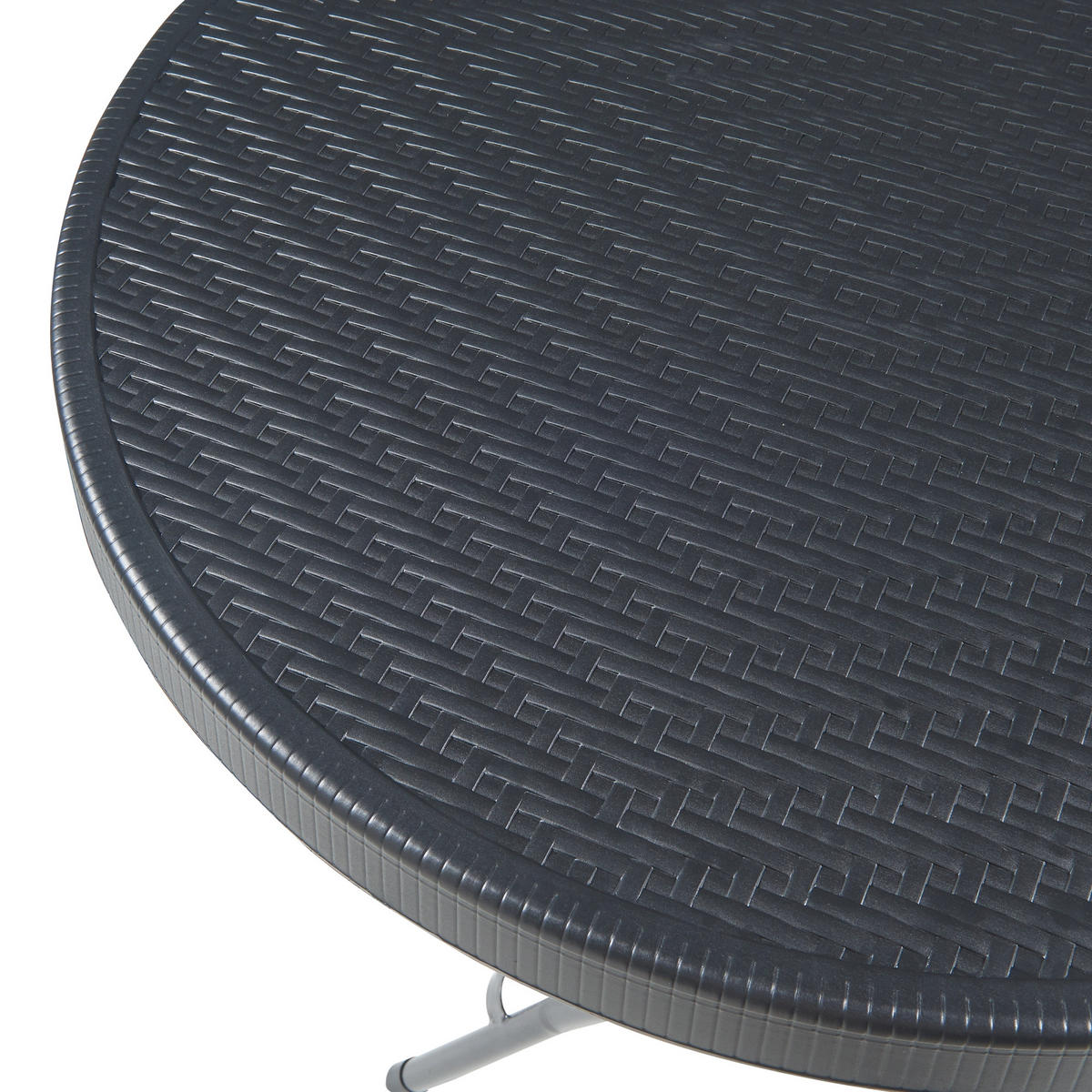 KLAPPTISCH Mark - Schwarz, Kunststoff/Metall (80/80/74cm) - [en.casa]