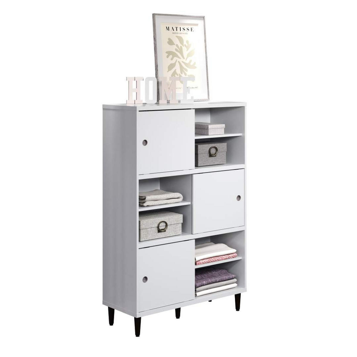 REGAL Evolution Weiß lackiert 90/38/140 cm - Weiß, Holzwerkstoff (90/140/38cm) - ebuy24