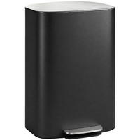 MÜLLEIMER Schwarz 45.1/36.5/62.2 cm - Schwarz, Metall (36.5/62.2/45.1cm) - HOMCOM
