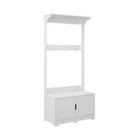 GARDEROBE Lysa Weiß 80 x 180 cm mit 2 Türen - Weiß, Holzwerkstoff (80/180/40cm) - Vicco