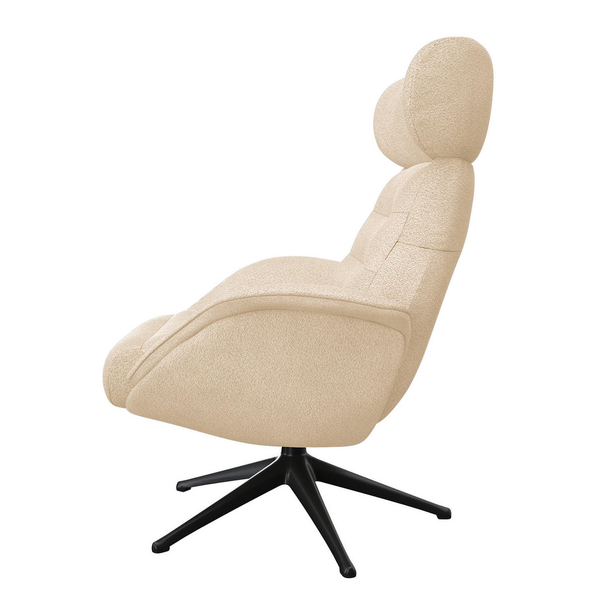 RELAXSESSEL - Beige, Textil/Metall (90/107/90cm) - home24