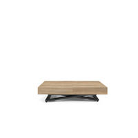 COUCHTISCH SANNA U - Schwarz/Sonoma Eiche, Holzwerkstoff/Metall (80/120/27cm) - Meblini