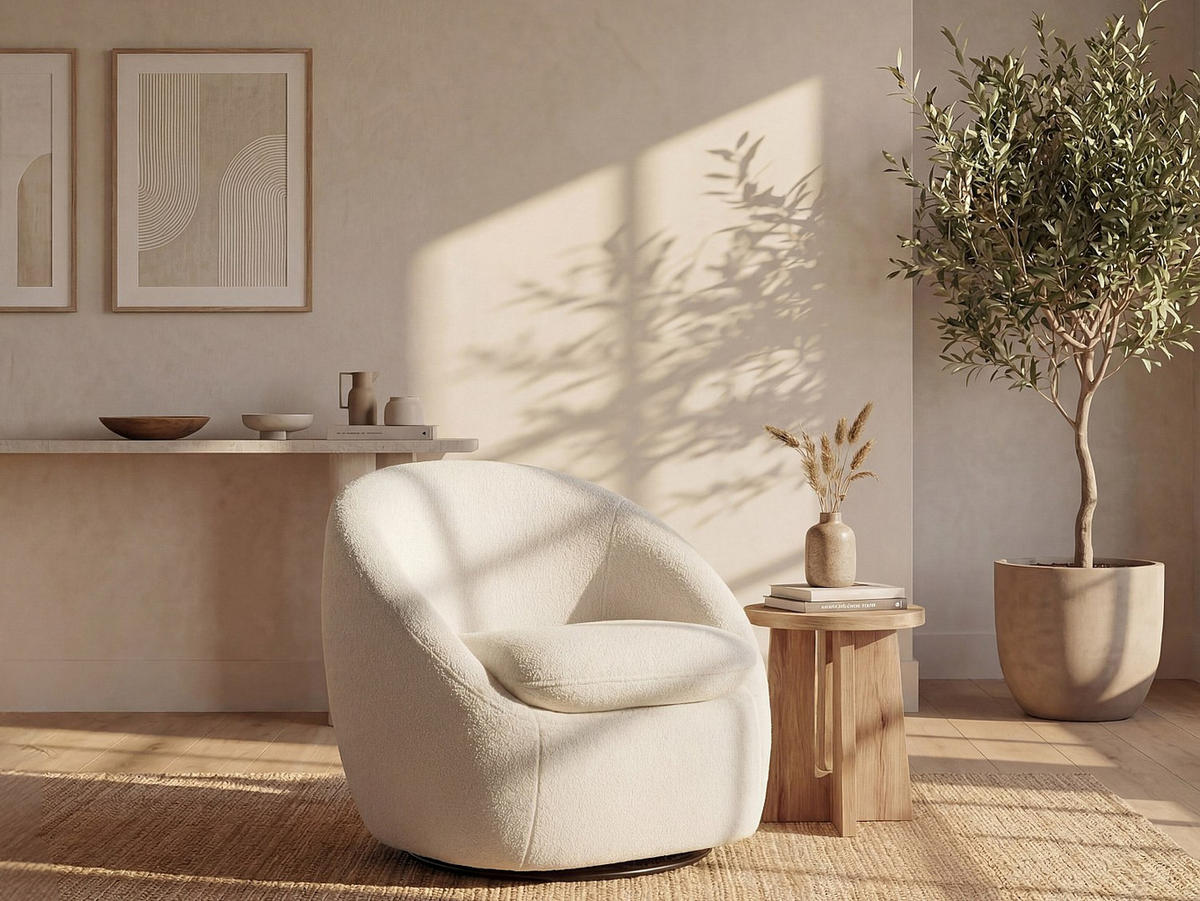 SESSEL mit gerader Rückenlehne - 1 Person - Stoff - Weiß - - Weiß, Textil (78/75/71cm) - Vente-Unique