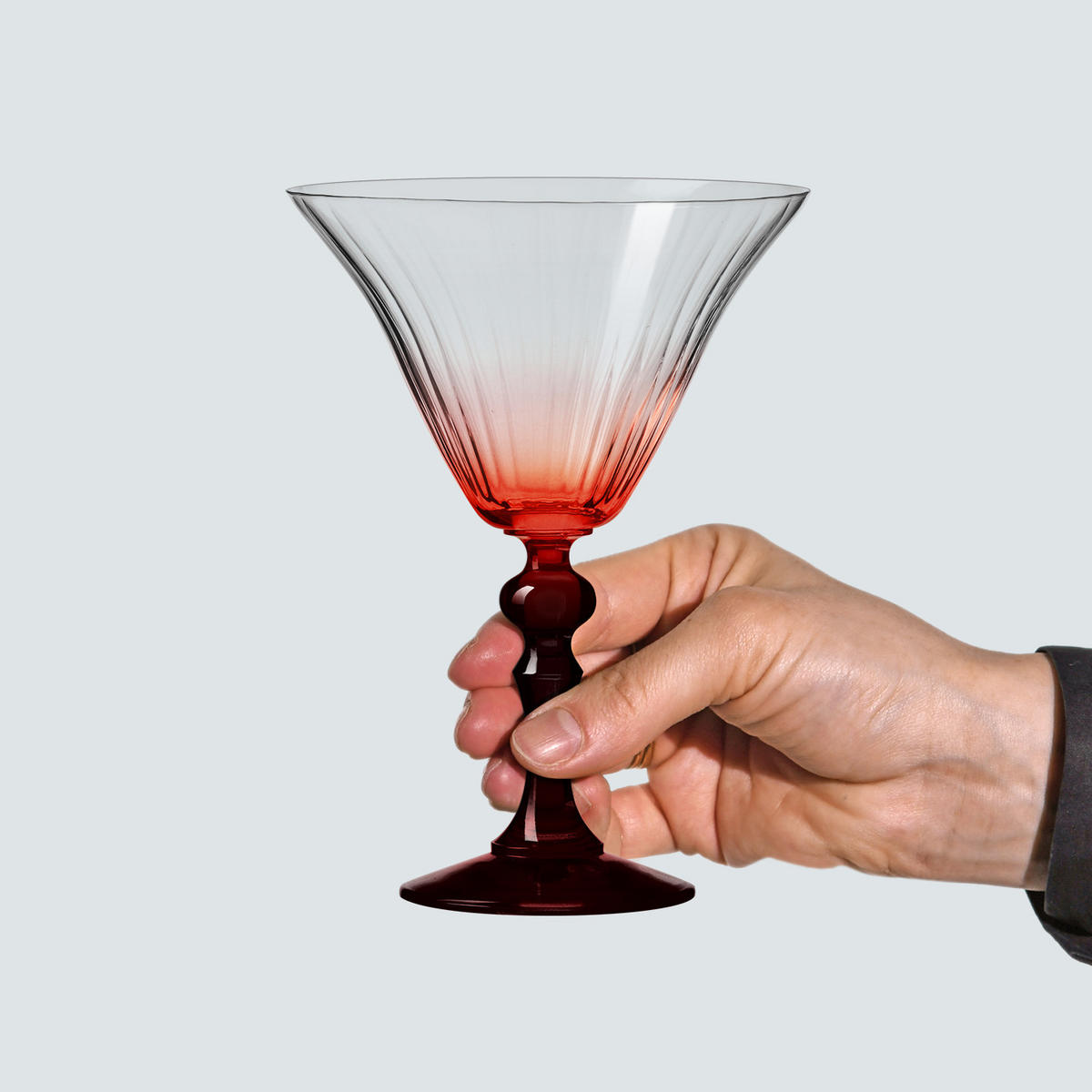COCKTAILGLÄSER BUBBLE CELEBRATION MOMENTS MIT ROTEM STIEL, 2ER-SET, 170 ML - Transparent, Glas (0.17L) - Krosno Glass
