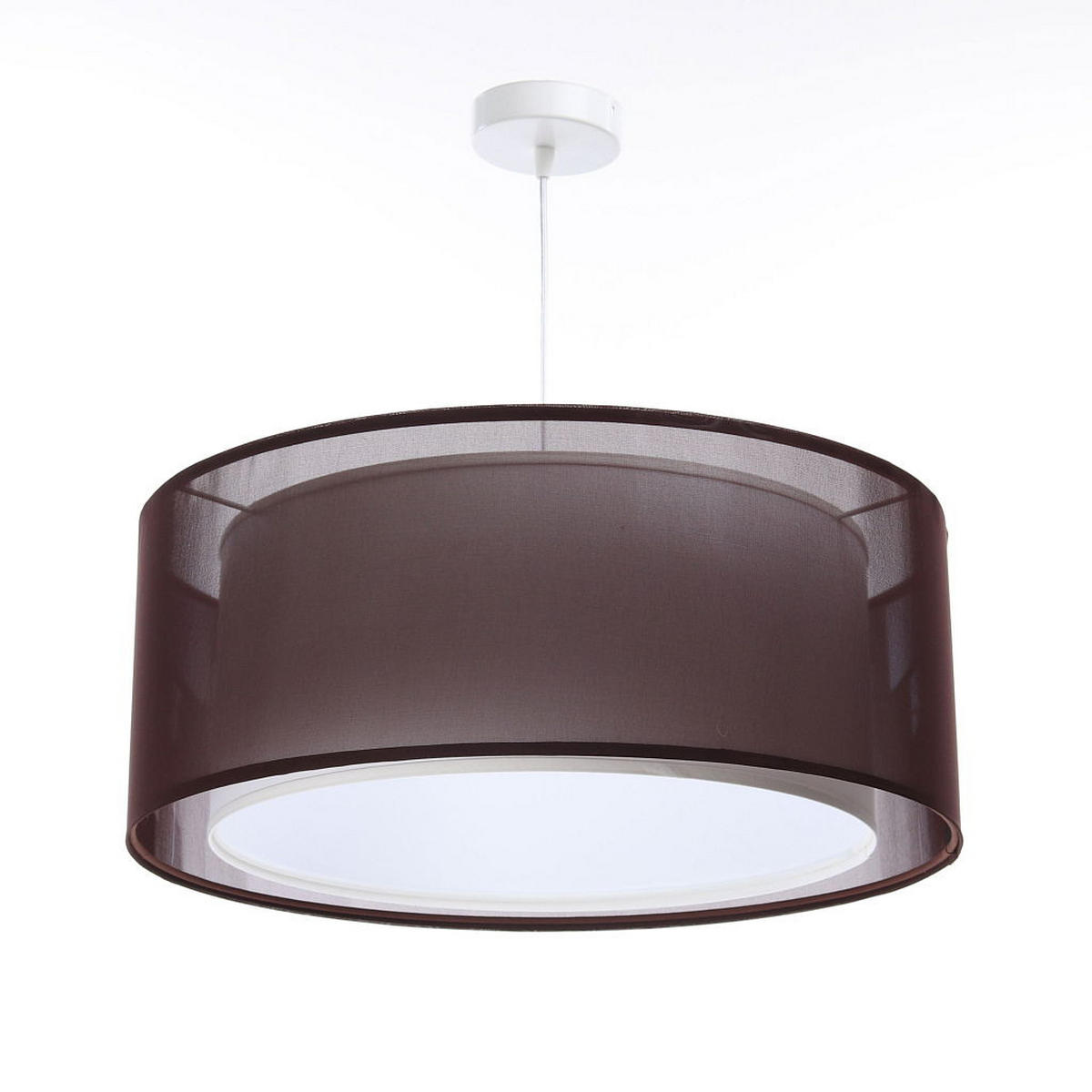 HÄNGELEUCHTE Weiß 50/20 cm - Weiß/Braun, Kunststoff (50/1.2/20cm) - ONZENO