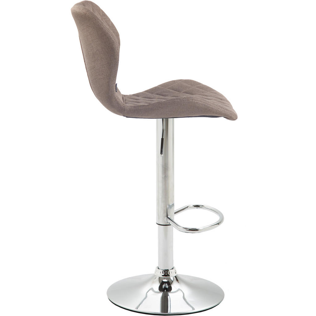 Thumbnail - CLP Barhocker, Taupe, Textil, 47x88x51 cm, Esszimmer, Barmöbel, Barhocker