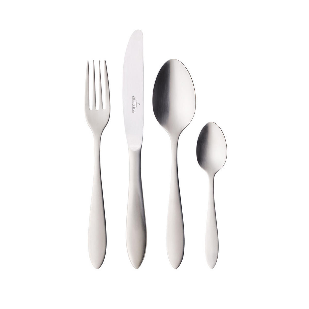 TAFELBESTECK GEBÜRSTET Arthur grau 24er Set - Grau, Metall - Villeroy & Boch