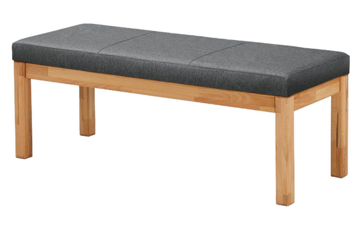 KÜCHENBANK Damita 150 x 49 x 50 aus Massivholz Kernbuche /Grau - Braun/Grau, Kunststoff (150/50/49cm) - 58aufmkessel