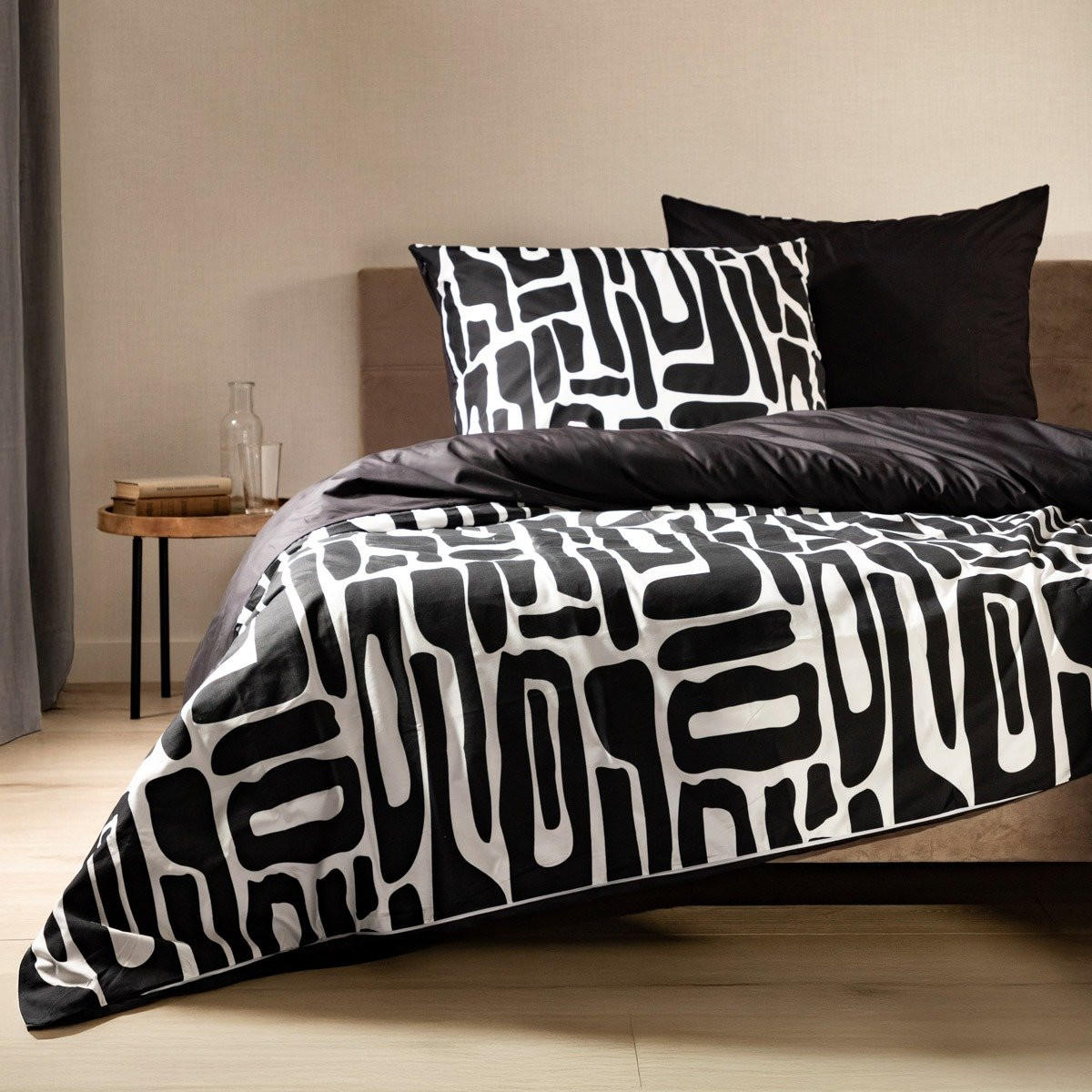 BETTWÄSCHE Twilight Mikrofaser 140/200 cm - Schwarz, Textil (140/200cm) - Homla