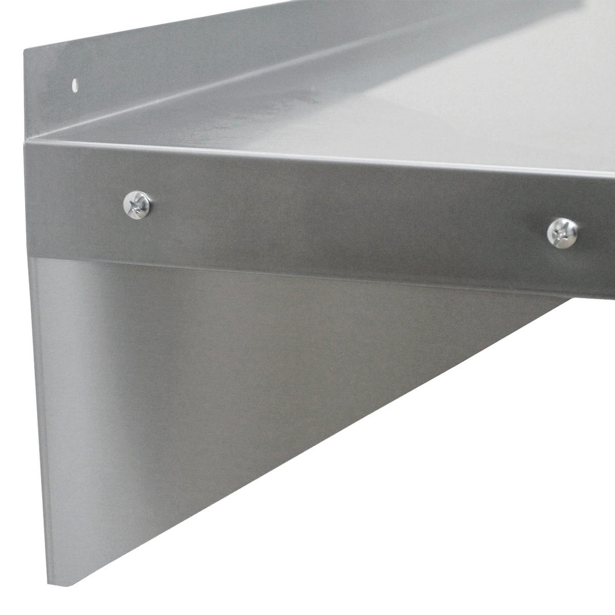 WANDREGAL 2 x 1500mm x 300mm - Silberfarben, Metall (150/23/30cm) - Kukoo