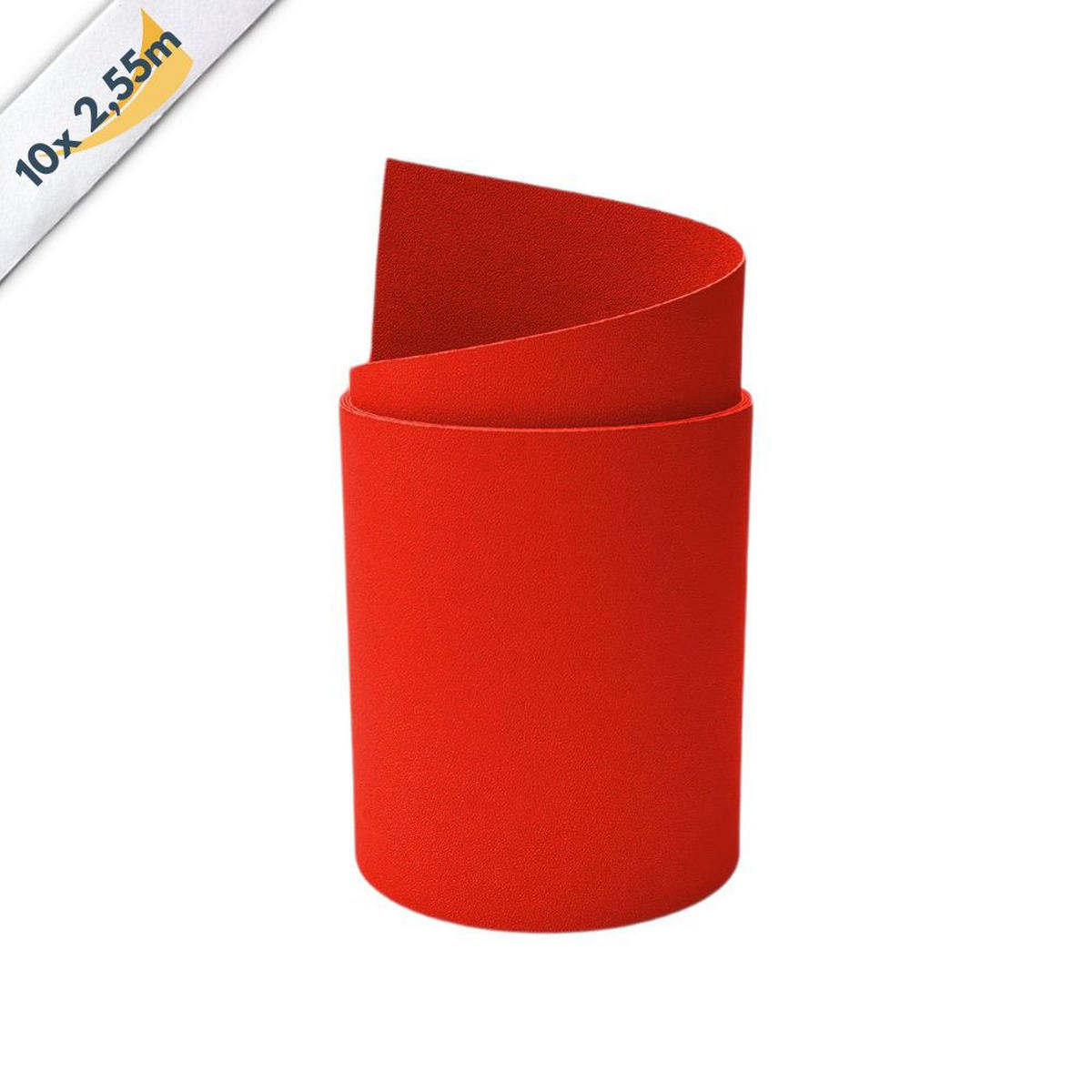 SICHTSCHUTZSTREIFEN PP Sichtschutzstreifen Doppelstabzaun Rot, 10x 2,55m - Rot, Kunststoff (2550/19cm) - ZAUN|ZU