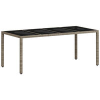 GARTENTISCH Tischund 90/75/190 cm - Grau, Naturmaterialien (190/90/75cm) - ZMH