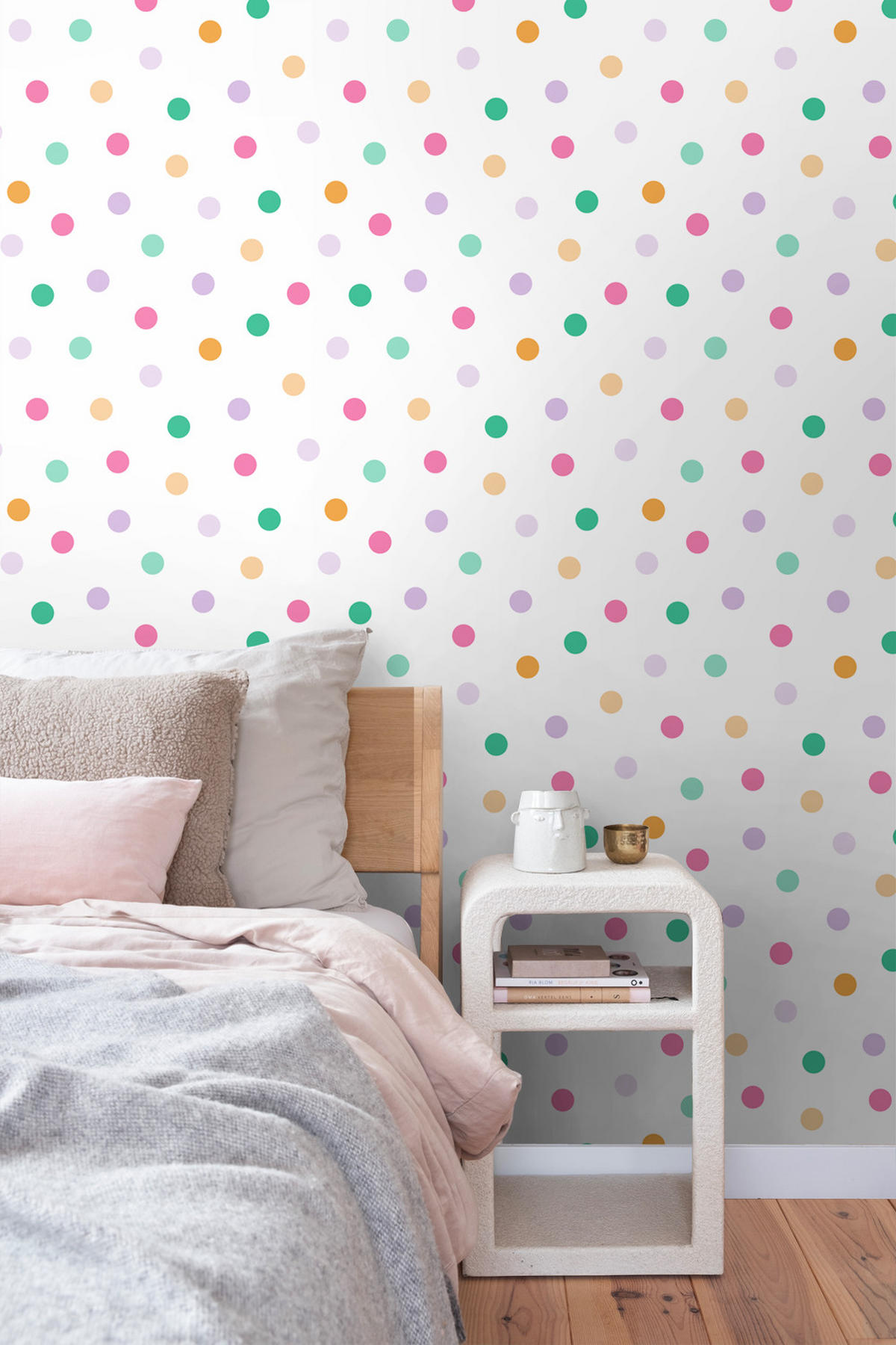 TAPETE Punktmuster 50 x 900 cm - Weiß, Papier (50/0.1cm) - ESTAhome