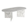 COUCHTISCH - Marmor-Optik Weiß - TOPANIA - Weiß, Holz (120/60/39.6cm) - Vente-Unique