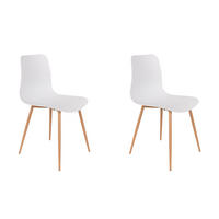ESSZIMMERSTUHL Leon - Weiß - 49/44.5/80 cm - 2er-Set - Weiß, Kunststoff (44.5/80/49cm)