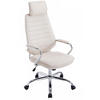 CHEFSESSEL Stoff beige - Chromfarben/Beige, Textil/Metall (60/117/67cm) - CLP
