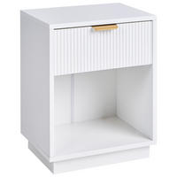 NACHTTISCH Weiß Summerville - Weiß, Holzwerkstoff (40/50/30cm) - Beliani