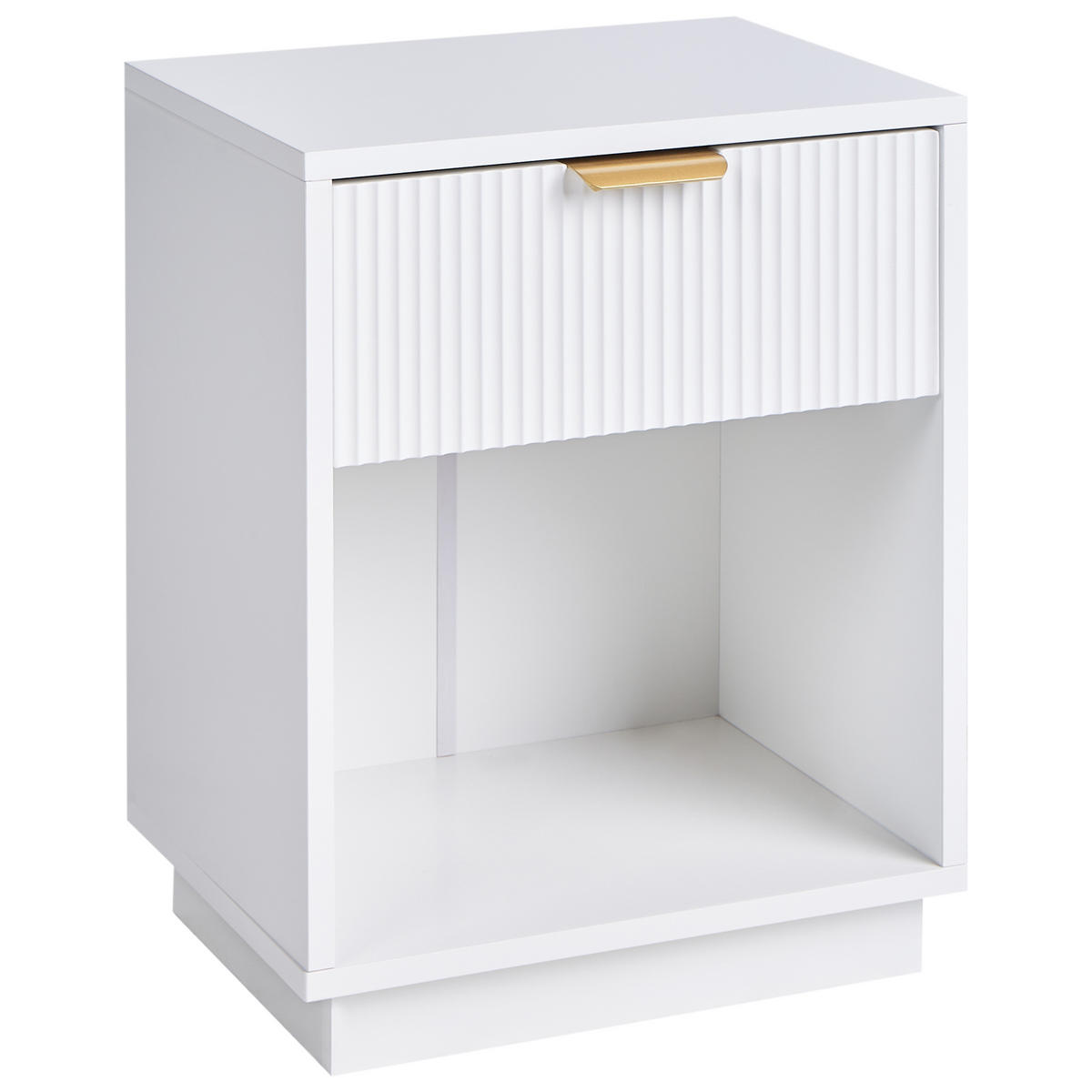 NACHTTISCH Weiß Summerville - Weiß, Holzwerkstoff (40/50/30cm) - Beliani