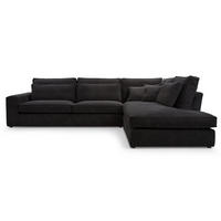 ECKSOFA COMFORTO STANDARD CORD Rechts 314 x 224 cm - Schwarz, Textil (314/224cm) - AN-Moebel 4u