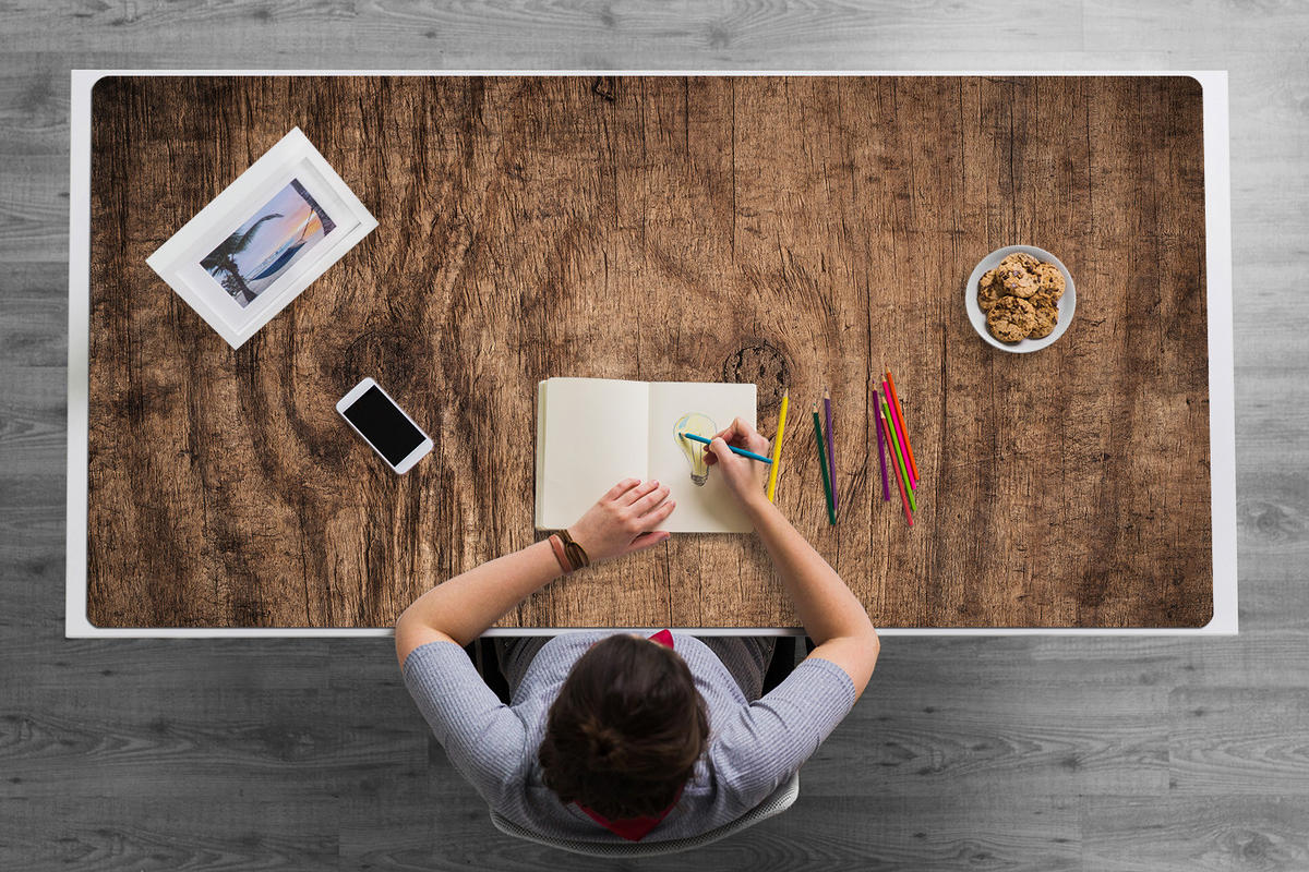 SCHREIBTISCHUNTERLAGE 90x45 cm Braun - Braun, Kunststoff (1.6/90/45cm) - ArtPrintCave