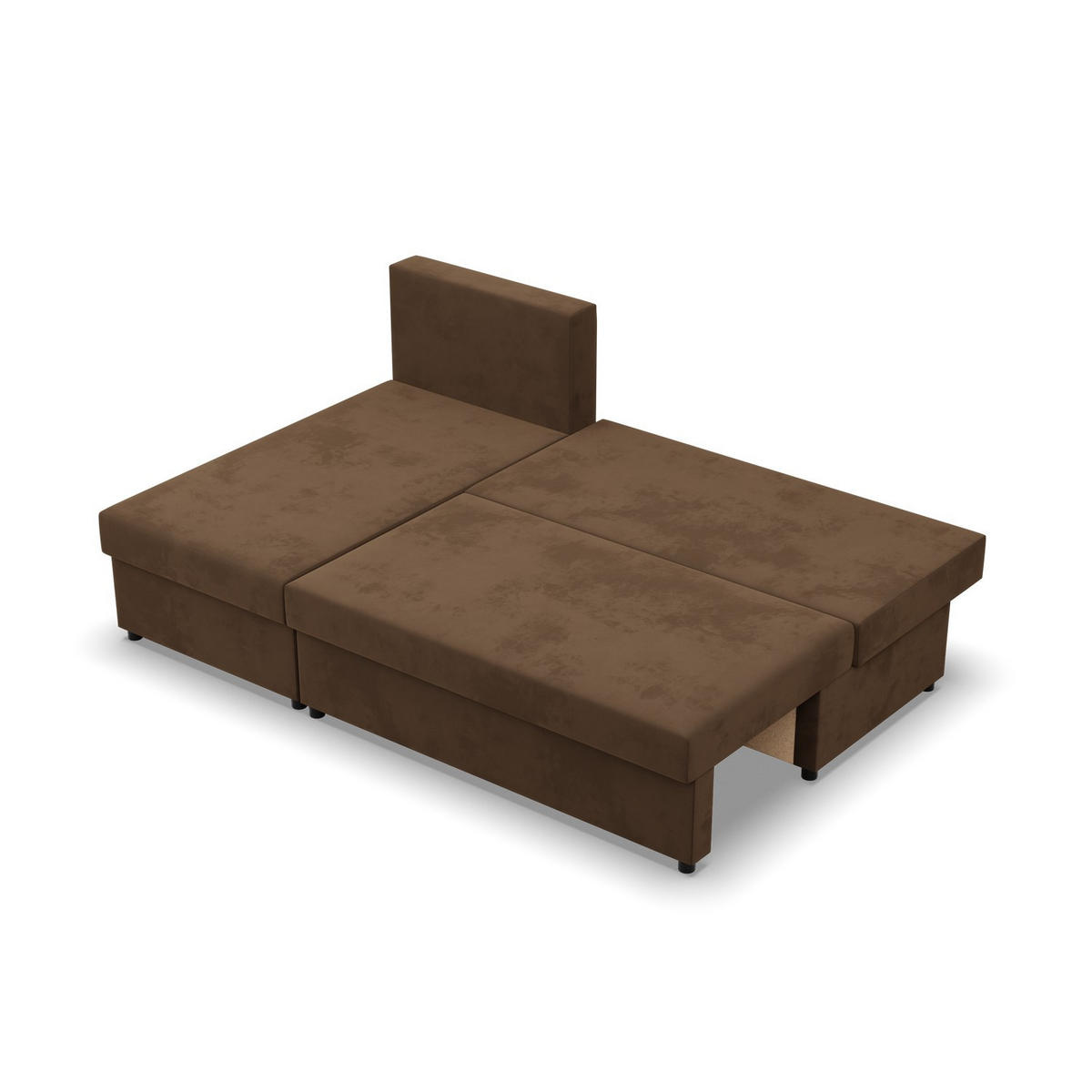 ECKSOFA MIT SCHLAFFUNKTION KEMI BONELL Braun - Braun, Textil (138/201cm) - Mebligo
