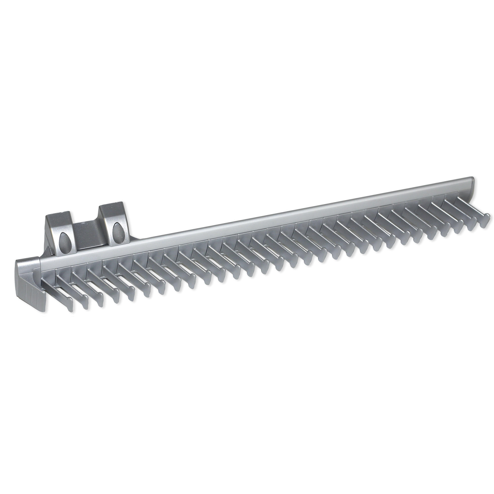 KRAWATTENHALTER seitlich ausziehbar, Matt eloxiert, Kunststoff und Aluminium - Grau, Kunststoff (10/10/45cm) - EMUCA