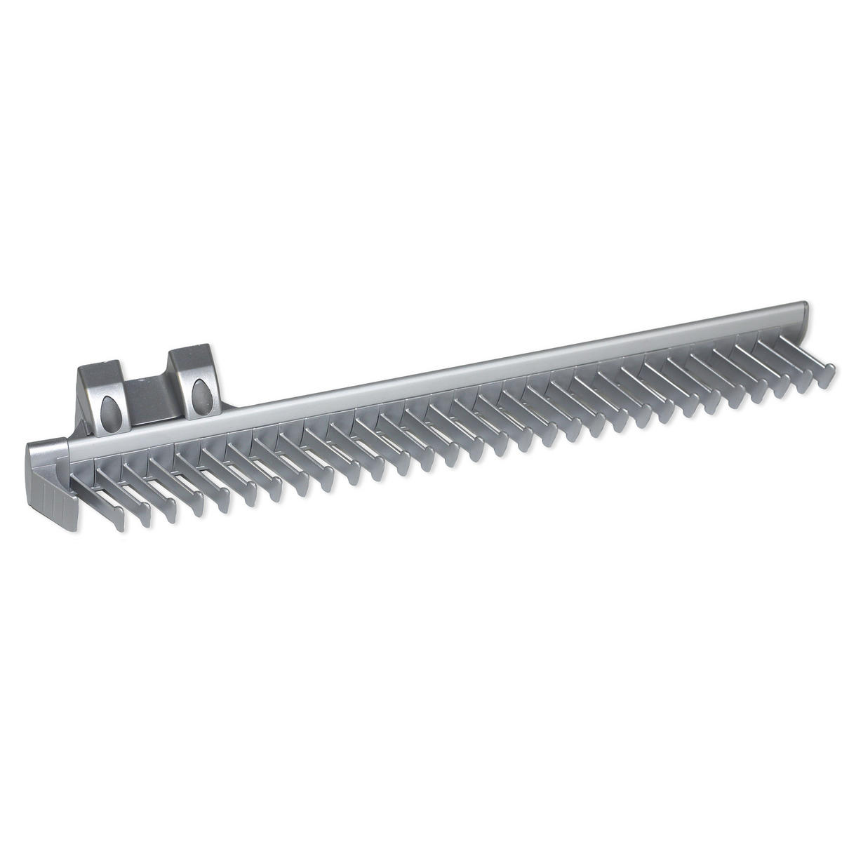 KRAWATTENHALTER seitlich ausziehbar, Matt eloxiert, Kunststoff und Aluminium - Grau, Kunststoff (10/10/45cm) - EMUCA