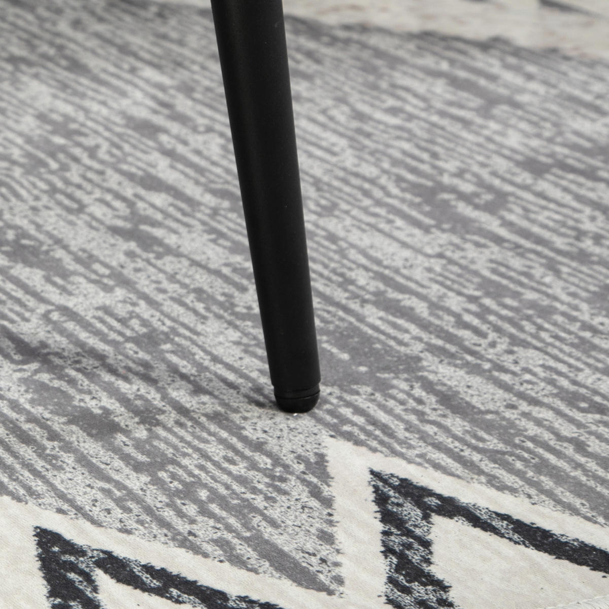 HOCKER DE-07115 Kaschmir-Optik, Stahlbeine, bis 120 kg Hellgrau - Hellgrau, Textil/Metall (42/44/42cm) - ComfortXL