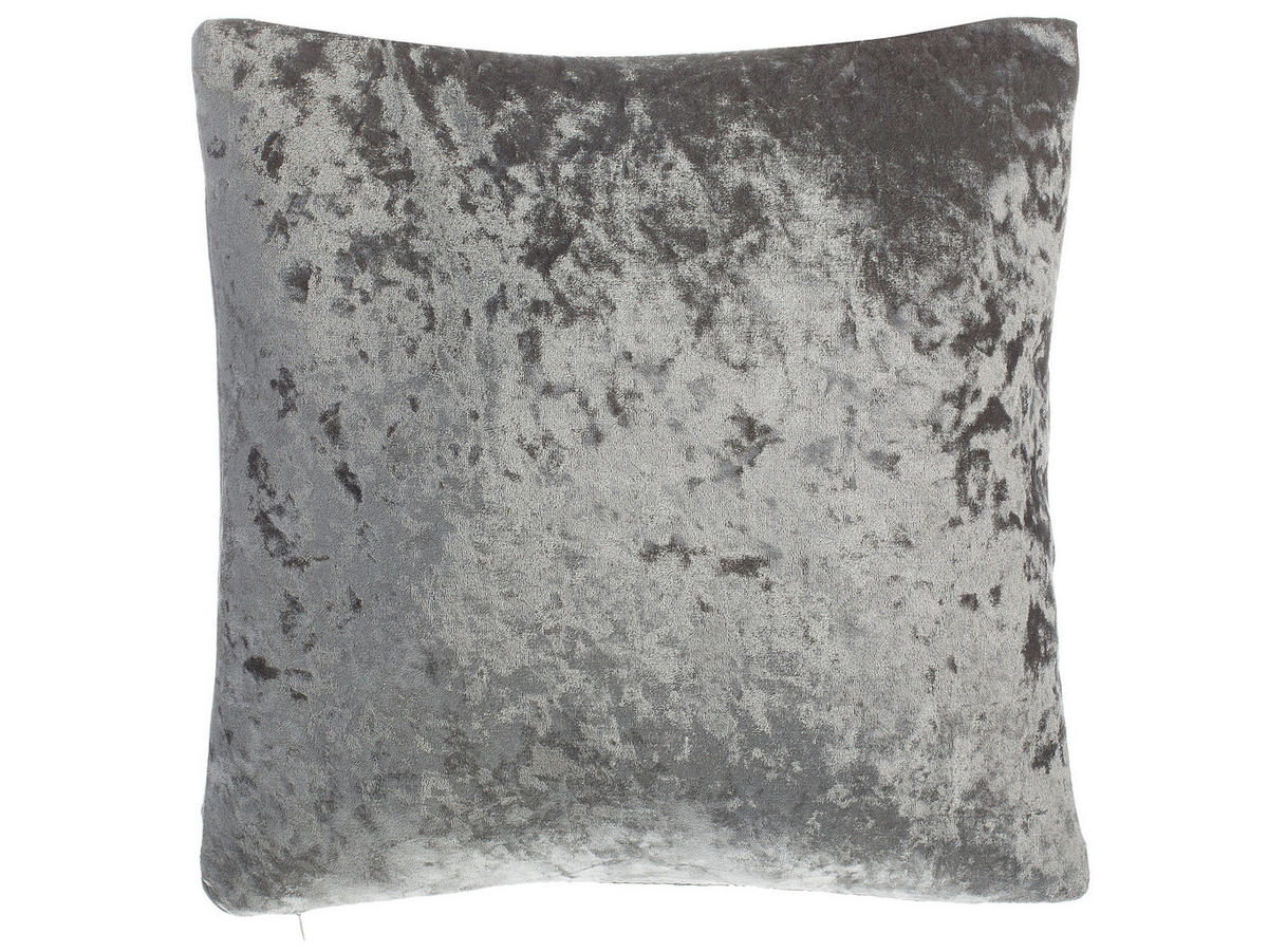 DEKOKISSEN 2er-Set Grau 45/45 cm Hosta - Grau, Textil (45/45cm) - Beliani