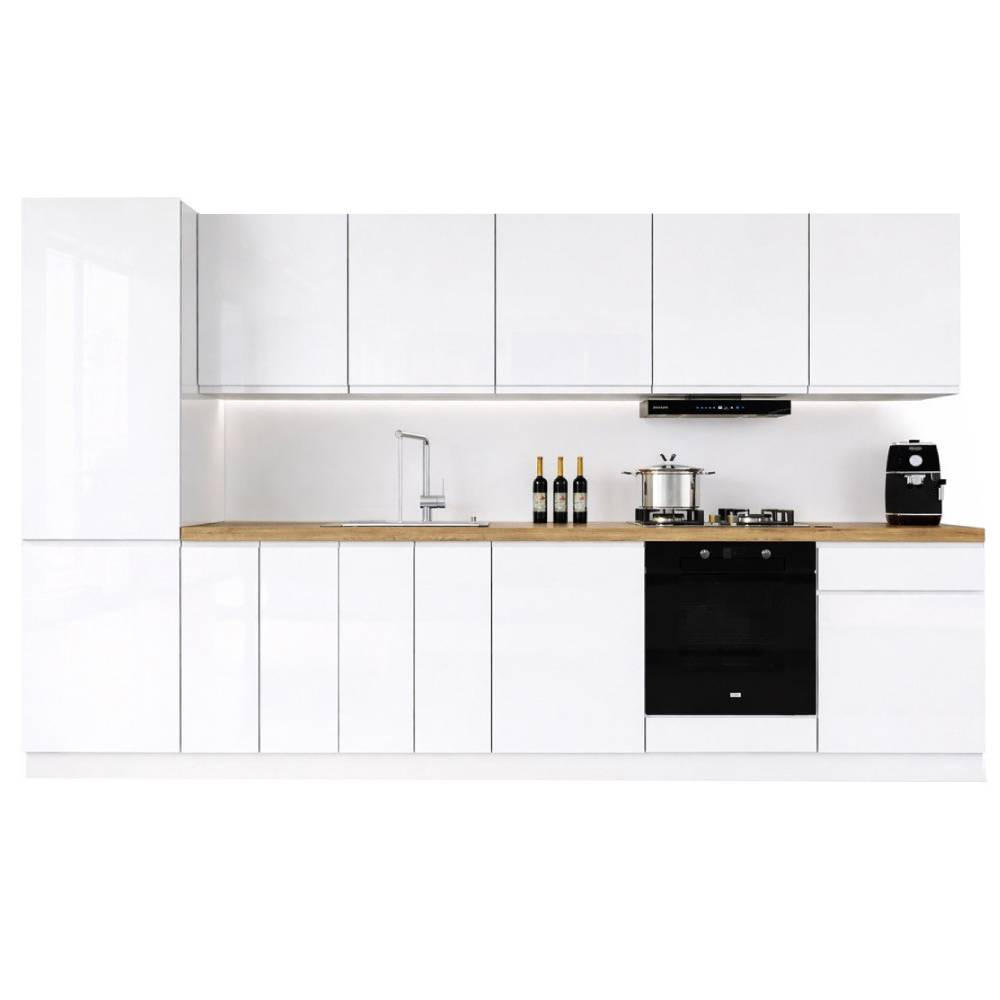 KÜCHENINSEL 360 cm - Aspen Aspen KA21-M360 - Weiß/Hochglanz - Weiß Hochglanz, Holz (540/212/58cm)