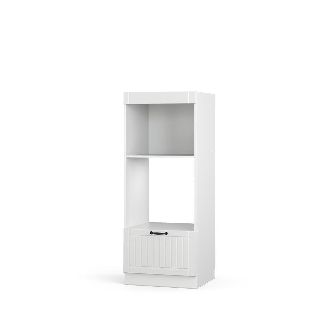 MIKROWELLENSCHRANK Fame-Line Weiß Landhaus 60 cm offen - Weiß, Holzwerkstoff (60/153.6/58.1cm) - Vicco