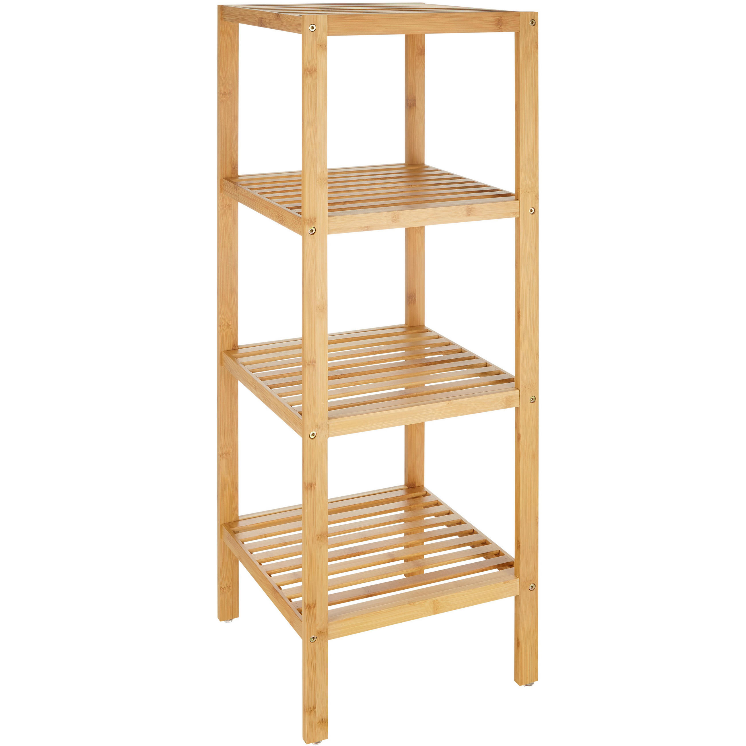 BADREGAL Cornelia, 33 x 33 x 97 cm, braun - Braun, Holz (33/97/33cm) - tectake