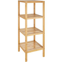 BADREGAL Cornelia, 33 x 33 x 97 cm, braun - Braun, Holz (33/97/33cm) - tectake
