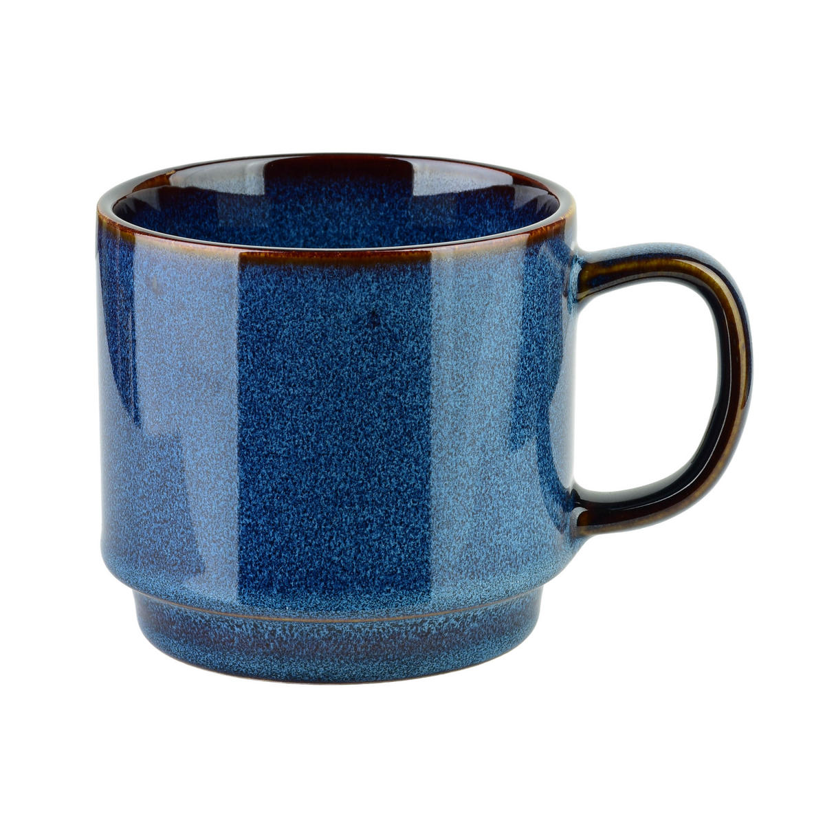 BECHER Evie 4er Set Blau15/15/36 cm Porzellan - Blau, Keramik (15/36/15cm) - Mondex