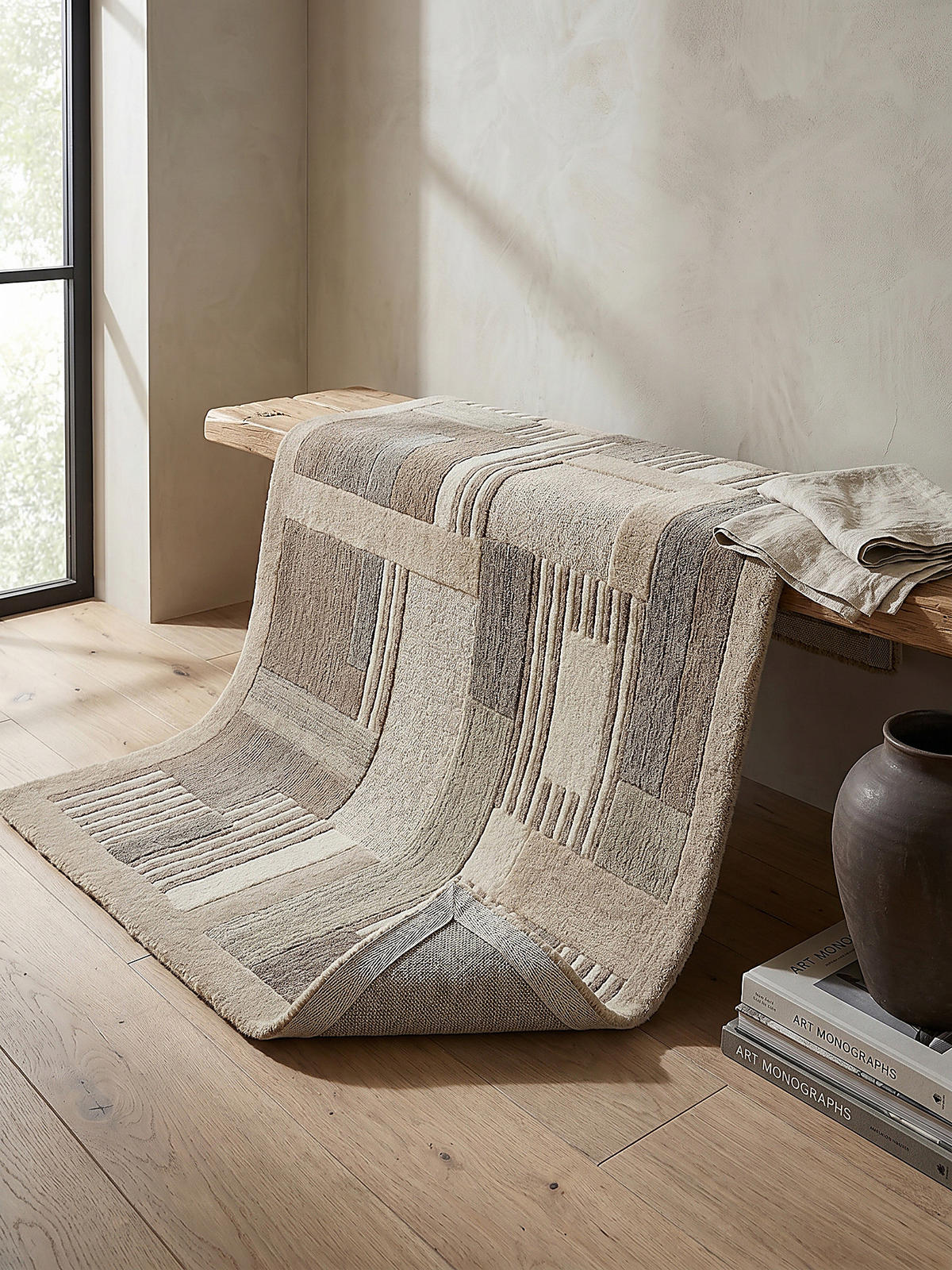 WOLLTEPPICH EDALE, geometrisch, Natur, 200 x 300 cm - Beige, Textil (200/300cm) - KADIMA DESIGN