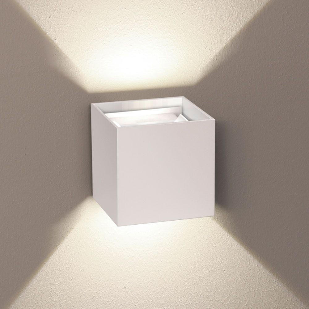 s.luce Led-Wandlampe Weiß 10x10x10 cm