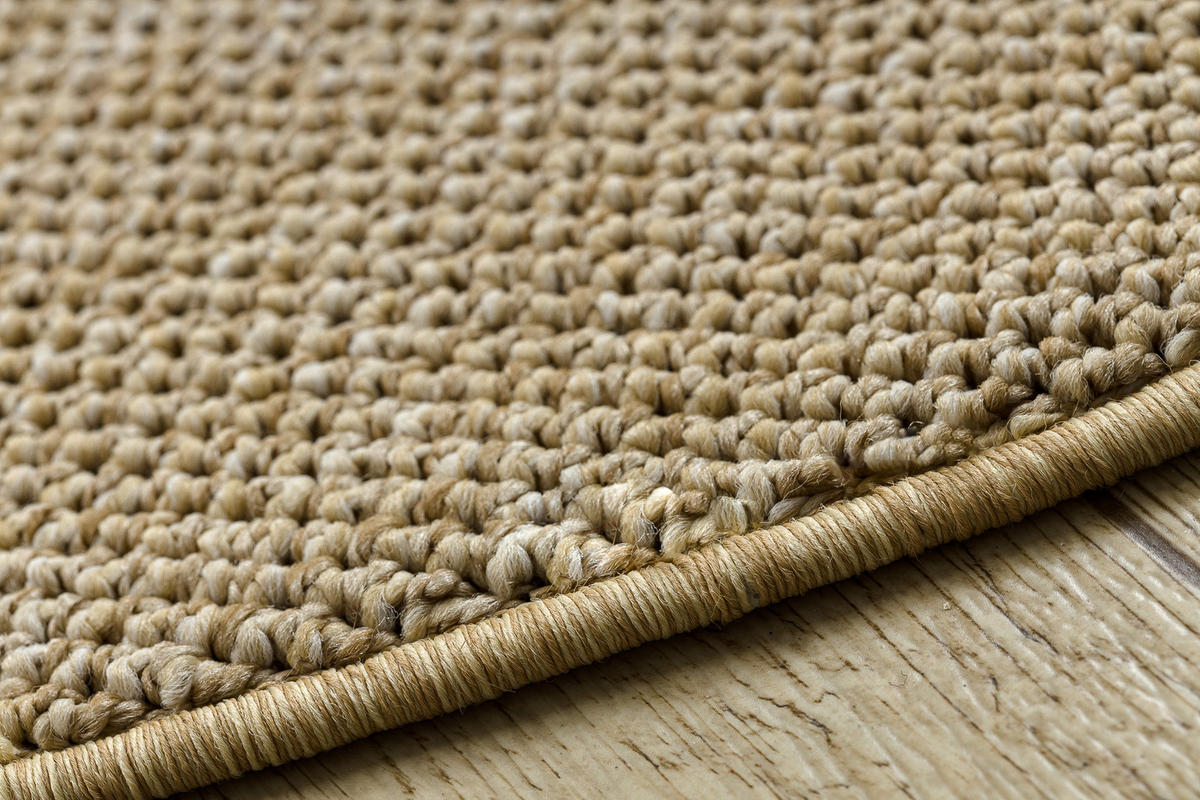 COVOR CASABLANCA LOOM cerc bej, bucla, moale interior și exterior 150 cm - bej, material textil (150/150cm) - rugsX