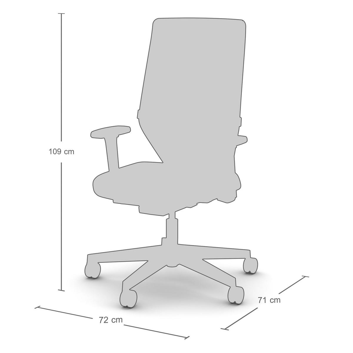DREHSTUHL Bürostuhl Streamo mit Polsterrücken / Keine Schwarz Ergonomischer Polsterrücken - Schwarz, Textil (48/116/63.5cm) - ASSMANN