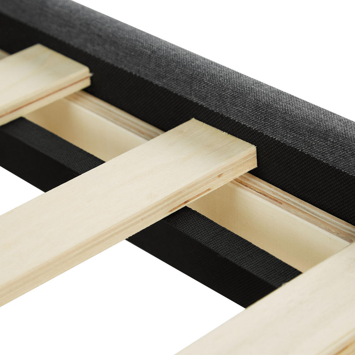 POLSTERBETT mit Matratze 90/200 cm in Grau - Grau, Textil (90/200cm) - Homestyle4u