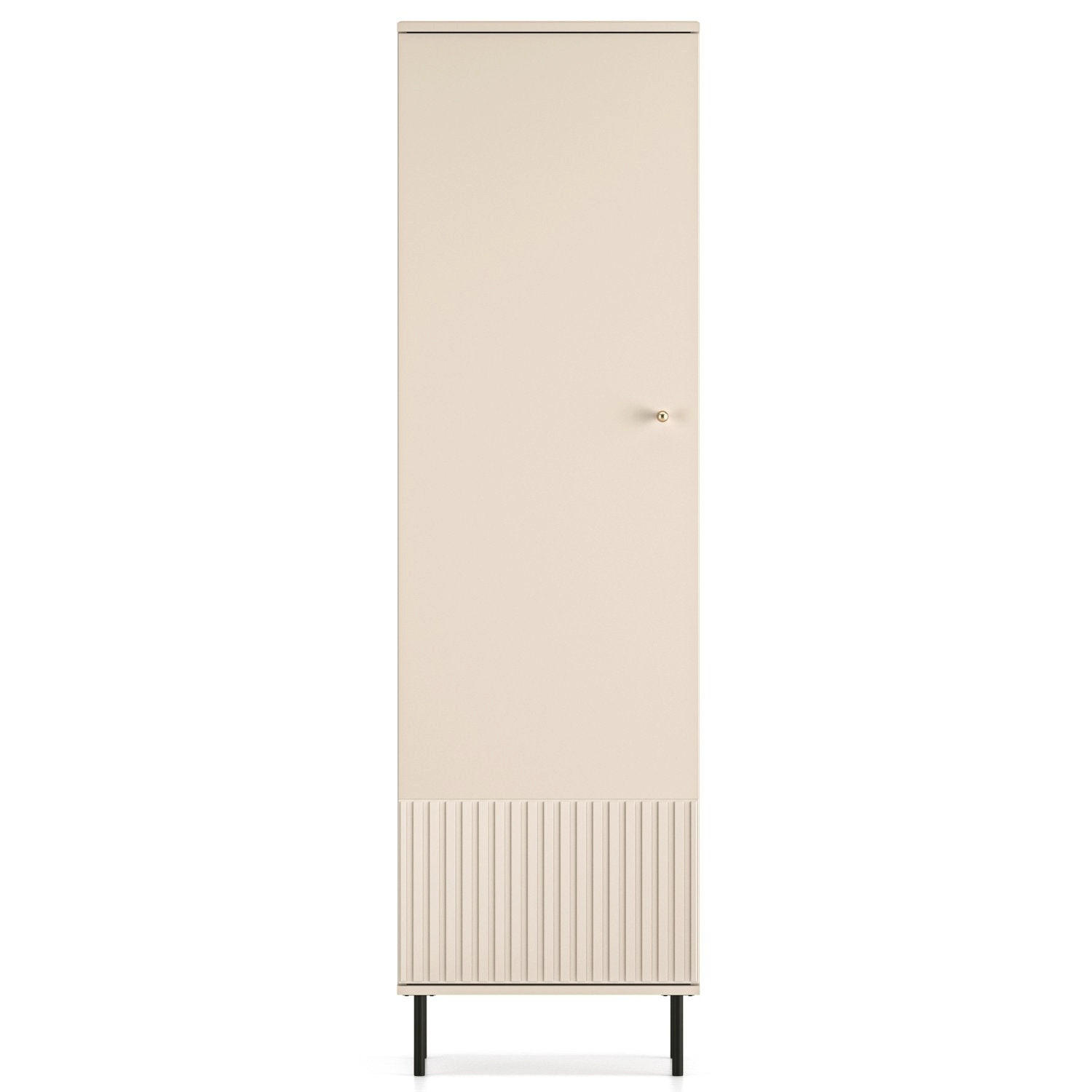 GARDEROBENSCHRABK Caletto Beige 55 cm - Beige/Goldfarben, Holzwerkstoff/Metall (55/190/34cm) - Selsey