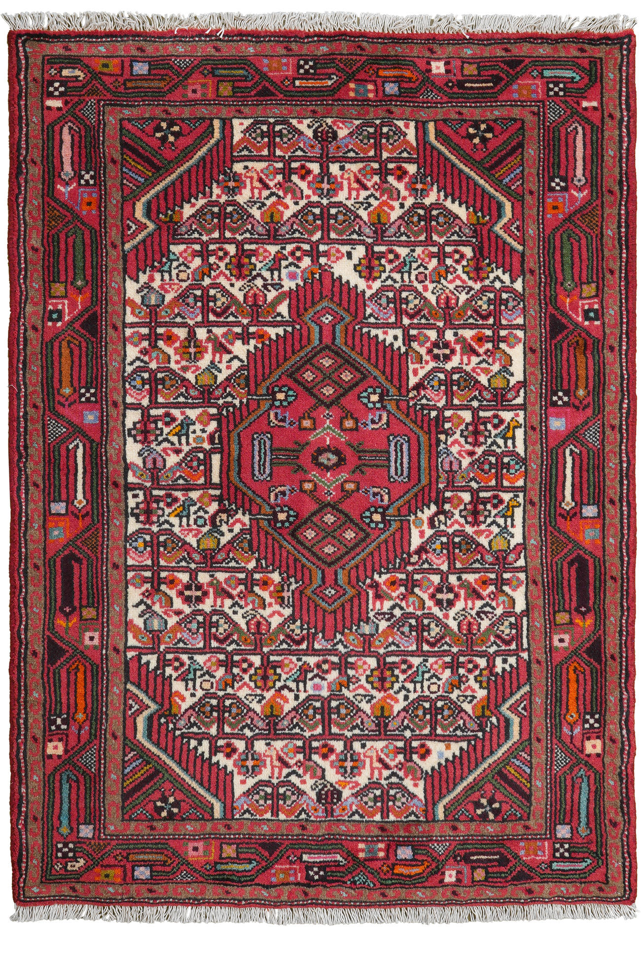 TEPPICH Assadabad Mehrfarbig 121/86 cm Schurwolle - Multicolor, Textil (86/121cm) - Looma