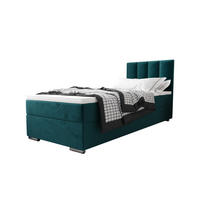 BOXBETT ZILANO 2 mit Matratze H3 und Topper 90x200 Itaka 39 - Blau, Holz/Textil (90/200cm) - Bedante