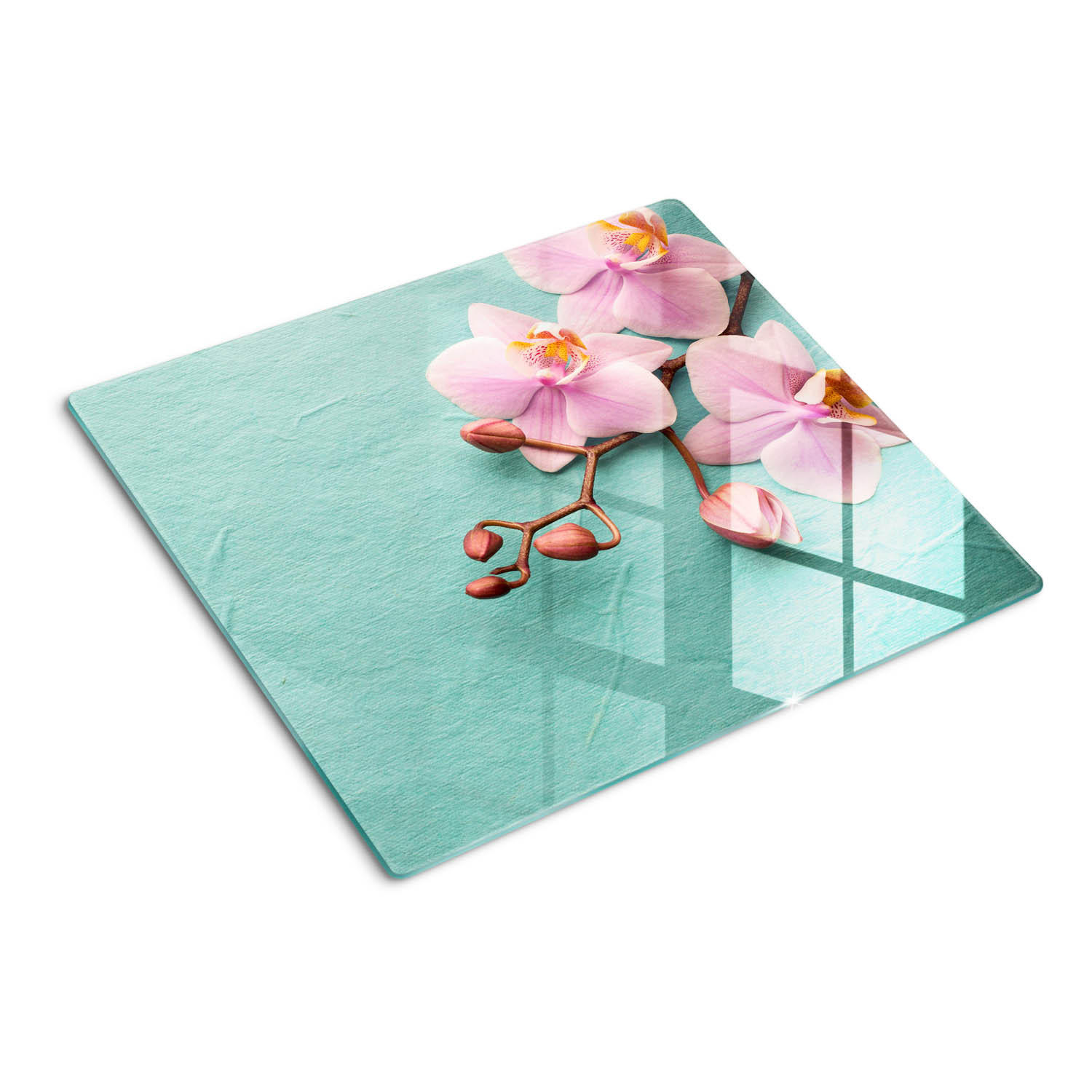 GLASPLATTE 60x52 cm Orchidee - Pink, Glas (60/0.4/52cm) - TULUP