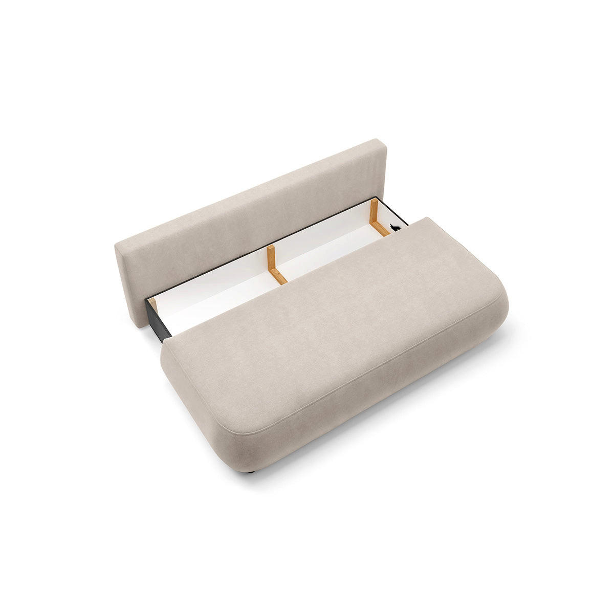 SOFA Antonio 3 Sitzplätze Beige - Beige, Holz (210/82/106cm) - Petits-meubles